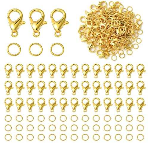 925 Sterling Silber Kettenverschluss Gold,Armband Verschluss,Gold Verschluss für Armbänder,Ketten Verschlüsse,Geeignet für Männer und Frauen Schmuck Verschlüsse für DIY Schmuckherstellu