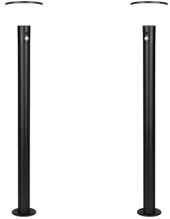 meineWunschleuchte 2er SET Hybrid Wegeleuchten mit Strom, Solar und Bewegungsmelder, Höhe 100cm