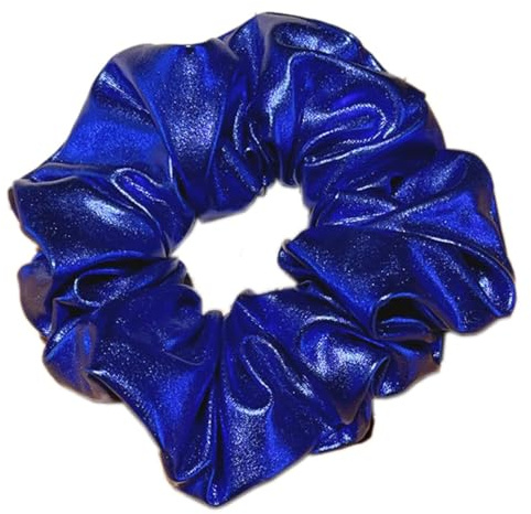 1 Stück Leder Haargummis für Damen, Elastisches Groß Haarbänder, Weich PU Zopfgummis, Pferdeschwanz Halter Haargummi, Haar-Accessoire für Frauen Haarschmuck,Königsblau