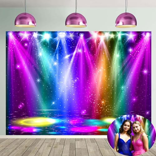 Toile de fond pour photographie de scène arc-en-ciel - 2,1 x 1,5 m - Paillettes colorées - Décoration de fête - Accessoires photo