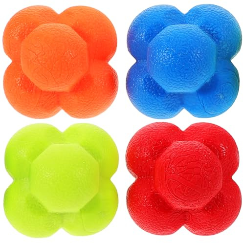 ifundom 4 Piezas Pelotas De Reacción Hexagonales para Entrenamiento De Coordinación Ojo-Mano Y Agilidad Equipo Portátil para Fitness Y Deportes Al Aire Libre
