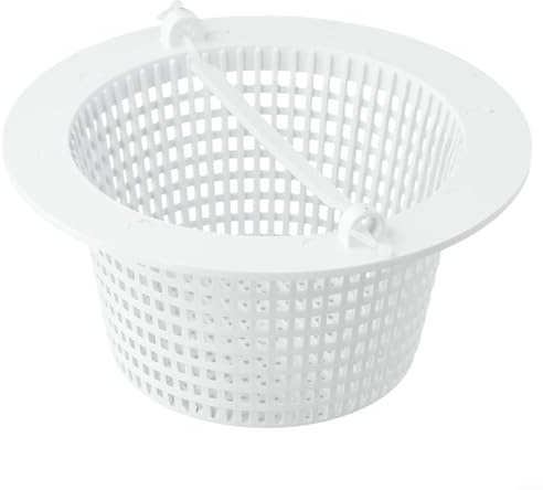 Pool Skimmer Basket for Hayward Above Ground Swimming Pools, Replacement Handle for SPX1091C SP1091LX SP1091WM, Round Plastic Strainer Basket, Easy Installation(16cm Dia X 8cm Tall)