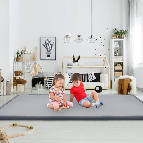 Meulbaty Spielmatte Baby 150x200cm XL | Wolkenweiche Krabbelmatte mit Memory Schaum 3,5cm | Rutschfester Kinderteppich | Baby Krabbeldecke & Tatami Matte fürs Kinderzimmer