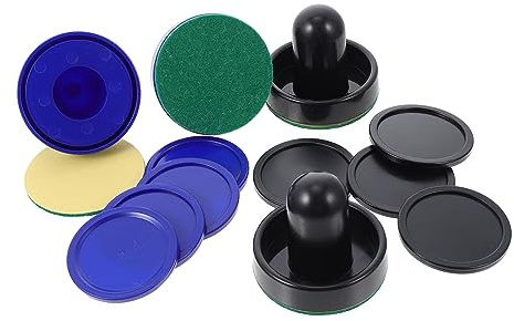 HEMOTON 2 Ensembles Accessoires de Hockey Air de Palets Mini Hockey avec Poussoirs et Ronds Accessoires pour Air et Durables