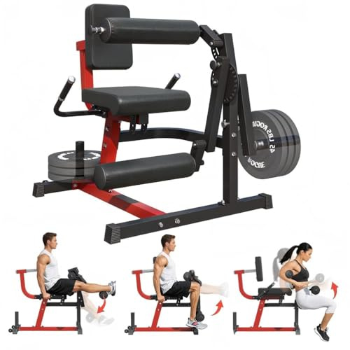 RVUEM Beinstrecker Und Beinbeuger FüR Den UnterköRper, Hochbelastbares, Verstellbares BeinstreckgeräT Mit Rotierender Platte FüR Das Heim-Fitnessstudio,A