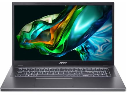 Acer Aspire 17 | 17,3 FHD | Core 7 150U | RAM: 16GB | SSD: 1TB | Laptop in Steel Gray | beleuchtete Tastatur | Windows 11 Pro | Notebooktasche