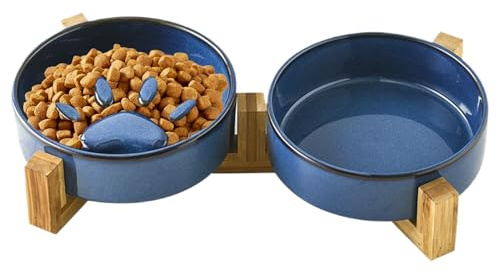 Hund Slow Feeder skål – keramik ej halkfri låg tass slow feeder hundskål, husdjurstillbehör för katter utfodring och blötläggning