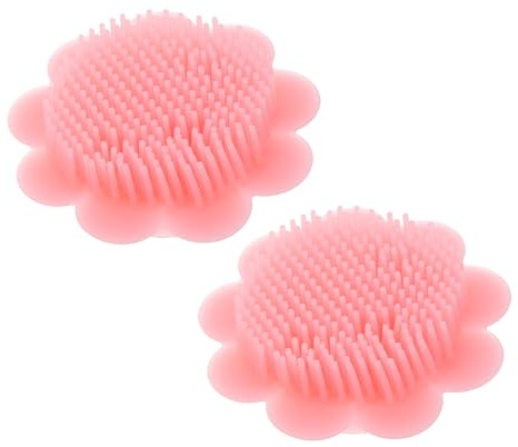STOBAZA 2pcs Shampoo Brush Silicone Scalp Massager for Gentle Hair Wash Massage Bath Scrubber for Care and Cradle Cap Relief