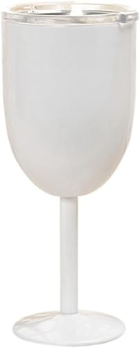 Bicchiere da Vino in Acciaio Inossidabile A Doppio Strato, Grande capacità, Bicchiere da Vino, White