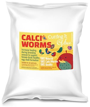Cutting It Vine Premium Dried Calciworms for Wild Birds, 10L (2 x 5L Bags), Natural Bird Food, High In Calcium, All Life Stages