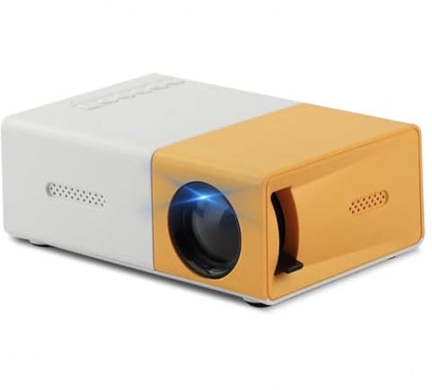 YG300 Mini Projector, Portable Video Phone Projector Multi Port Outdoor Home Cinema Video Projector Compatible with Android/Laptop/Phone/TV