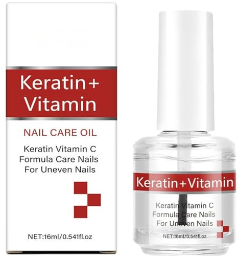 Keratin Nagellack Nagelpflege Öl, Nagelöl für trockene Nagelhaut & Nagelhautöl, Nagelpflegeöl mit Vitamine C, Nagel Öl Pflege für Nagelbett Pflege, Nail Protector, trockene Nagelhaut Nägel