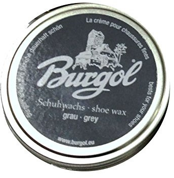 Burgol Schuhwachs - Lederpflege Schuhcreme shoe wax 100 ml Blechdose: Farbe: Grau