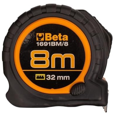 Beta 1691BM/8 - Flessometro con cassa bimateriale in ABS antiurto