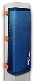 seaEQ YACHTSPORT EQUIPPED Pfahlfender breit M, Spanngurtsystem PFS 650 für mittlere Pfähle, Dalbenfender, Hafenfender PF 40/80 blau M