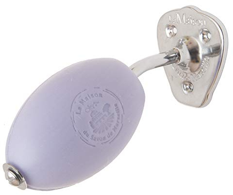 Maison du Savon De Marseille Seifenhalter, drehbar, zur Wandmontage, für einfache Hand- und Körperwäsche, haltbares Chrom-Finish, mit 270 g Lavendelduft, französische Seife