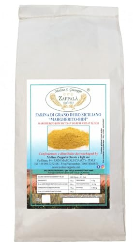 25 kg Farina Margherito/bidì Di Grano Duro Siciliano (molitura A Pietra)