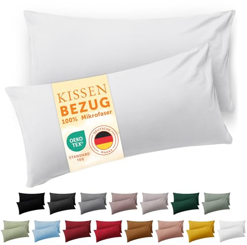 Blumtal Funda de Almohada 50 x 80, 2 Unidades - Fundas de Almohada con certificación Oeko-Tex 100% Microfibra Extra Suave y aptas para la Lavadora - Funda de Almohada 50 x 80, Color Blanco
