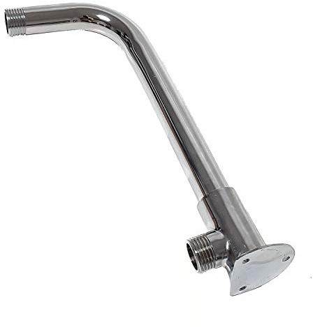 Soytich Wandscheibe und Wandarm in Verschiedene Varianten/länge Zulaufarm Wandanschluss., Form und Länge:Wandscheibe2+Arm 45cm
