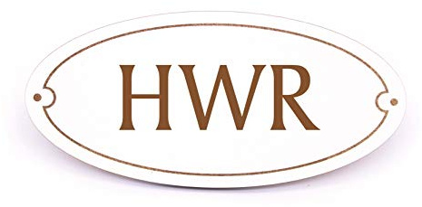 Schild Türschild Oval - Hauswirtschaftsraum HWR - selbstklebend Dekoschild 15x7cm