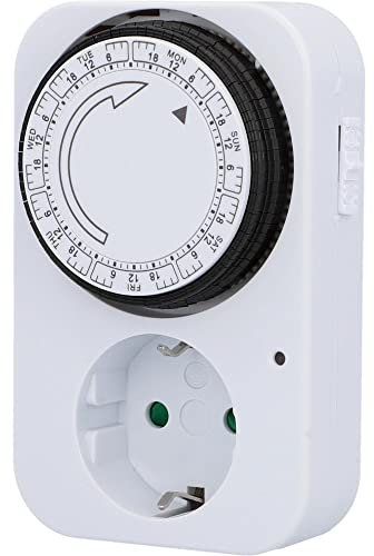 UNITEC Timer Settimanale Meccanico Interni IP20 Analogico Bianco 2 Ore Regolabile