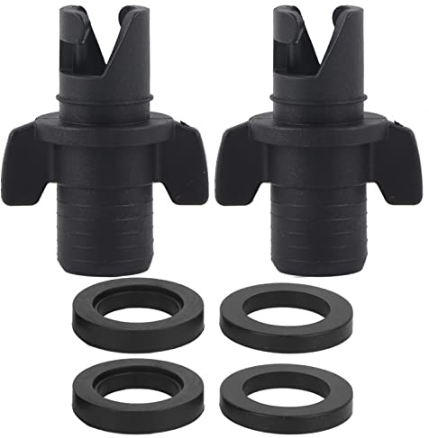 Kayak Air Valve Connector, Black Boat Valve Adapter Boat SUP Pump Adapter Air Pump Converter Inflation Surfboard Zubehör Leichtathletik