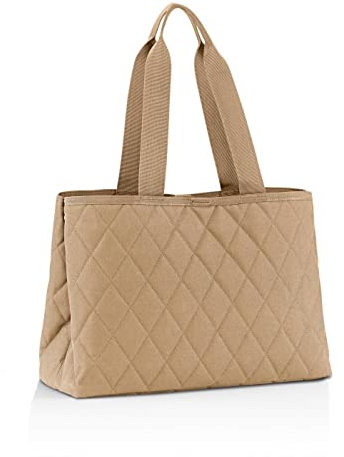 reisenthel classic shopper L rhombus ginger Geräumige Shopping Bag und edle Handtasche in einem Aus wasserabweisendem Material