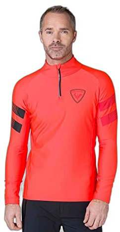 Rossignol Herren Classique Hero 1/2 Zip Skijacke, Neon-Rot, S