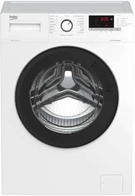 Beko WLM81434NPSA - Lavatrice autoportante, 8 kg, SteamCure, funzione di recupero AddXtra 1400 giri/min, igienico + anallergico, colore: Bianco