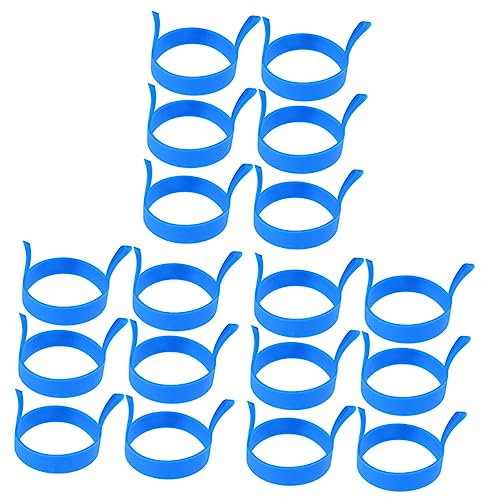 DOITOOL 18piezas Molde De Silicona Para Huevos Fritos Anillo Para Omelettes y Pancakes Resistente Altas Temperaturas Color Aleatorio Para Cocinar Sin Deformaciones