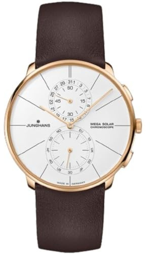 JUNGHANS Meister Fein Chronoscope Mega Solar Funkuhr Braun 59/7201.00 | Herrenuhr