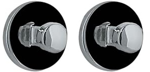 Spirella 2 x Handtuchhaken Dot Schwarz Silber