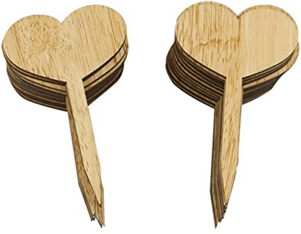 BESPORTBLE 30stücke Holz Pflanzenetiketten Herz Design Leichte Und Wiederverwendbare Pflanzenschilder Für Kräuter Und Blumen Im Garten