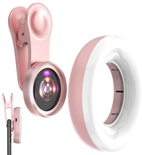 Kit Di Lenti Per Fotocamera Del Telefono,obiettivos Clip Regolabile,fotocamera Con Luce Macro Per Telefono,obietti-vo Per Fotocamera Con Obietti-vo Macro Con LED Per Smart Phone Selfie Live