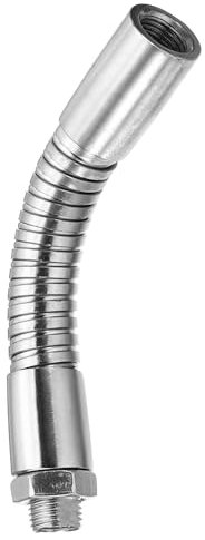 PATIKIL 3,9 Tubo Flessibile Universale Collo Cigno, 1pz M10 Prolunga Tubo Morbido Braccio Flessibile in Metallo Pieghevole a Filettatura Fine per Lampada Attrezzatura, Tono Argento