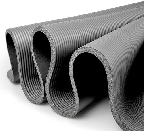 XXL Yogamatte Pilates-Matte Gymnastikmatte Fitnessmatte Fitnessmatte mit Tragegurt Phthalatfrei SGS-geprüft aus NBR 205x130x1,5 cm starke Dicke verschiedene Größen