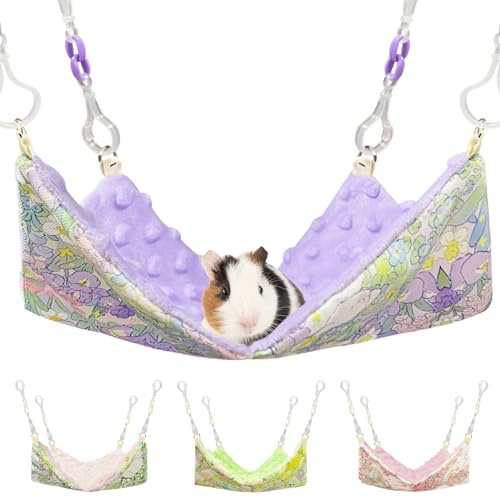 Fnaobai Amache per topi per gabbia di piccoli animali domestici, accessori per animali domestici, da appendere, calda amaca letto in morbido peluche per criceti, porcellini d'India, cincillà, furetti,