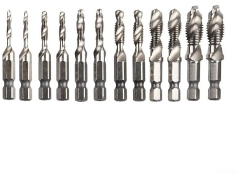 Precision Tapping, Multiple Sizes Available Hex Shank HSS Threaded Bit
