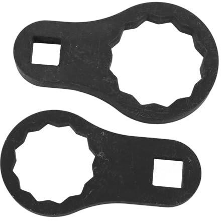 Fabater Kugelgelenkschlüssel, 2 Stück 32 Mm 38 Mm Spindel- und Achsmutterschlüsselsatz Achswellenmutterentferner, 12-Punkt-Ratschenschlüssel aus Stahl für C400 C450 C43 CLS53 GLC43