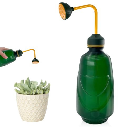 xiaoxiaozhijia 450ml Regadera Plantas Interior,Regadera Pequeña,Se Puede Invertir el Riego,Adecuada para Plántulas y Plantas Delicadas (Verde)