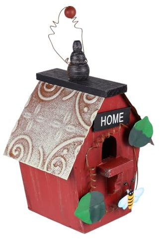Yardwe Hängendes Vogelhaus Aus Holz Dekoratives Vogelnest Hängende Gartendekoration Vogelkäfig-Ornament Naturfreundliches Gartenaccessoire