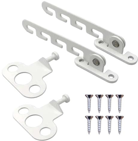 2 Set Fensterstopper Fensterriegel Fensterstopper Metall Fensterfeststeller FüR Kippfenster Fensterladen Feststeller Window Open Holder Fensterriegel Zum Einstellen Der FensteröFfnung(COLOR:Weiß)