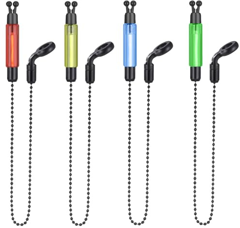 FunnAura 4 PCS Fishing Bobbins, Light Bobbins Carp Fishing, Bite Alarm Bobbins for Night Fishing Carp Accessories