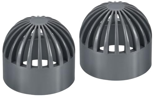 TA-VIGOR Atrium Drain Grate Cover, 32mm ID UPVC Round Outdoor Sewer Drain Pipe Fitting Adapter for Efficient Airflow, Ideal for Outdoor Drainage, Lawn- 2PCS