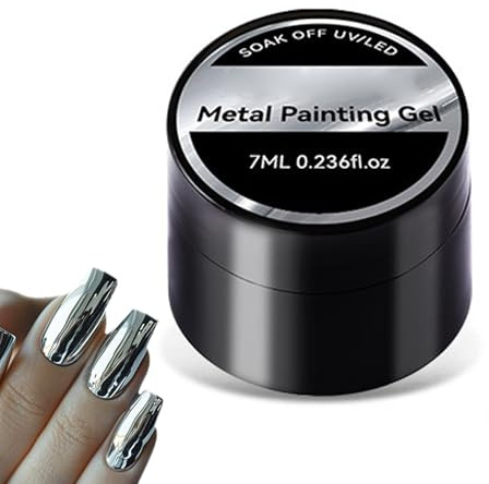À Ongles En Gel En Métal - Manucure Métallique Durable, Laquer De Gel À Haute Teneur En Forme De Shine | Formule De Remède UV/LED Durable, Finition Résistante Aux Puces, Idéal Pour Les Salons,