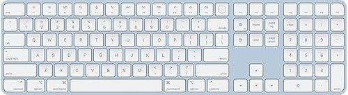2021 Apple Magic Keyboard con Touch ID y teclado numérico (QWERTY Italiano) Azul (Reacondicionado)