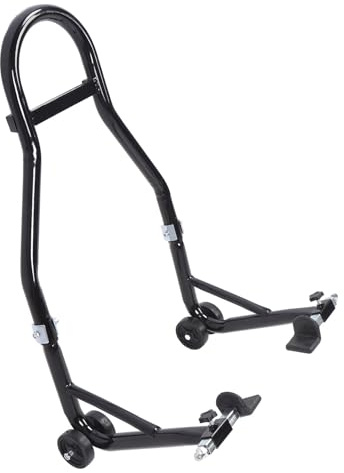 Luocute Motorrad Heckhubständer, Universelle 850 Lbs Kapazität Stahlschwingspulenpaddockständer, Ausgestattet mit 4 Rollen, Geeignet für die Reinigung der Wartung