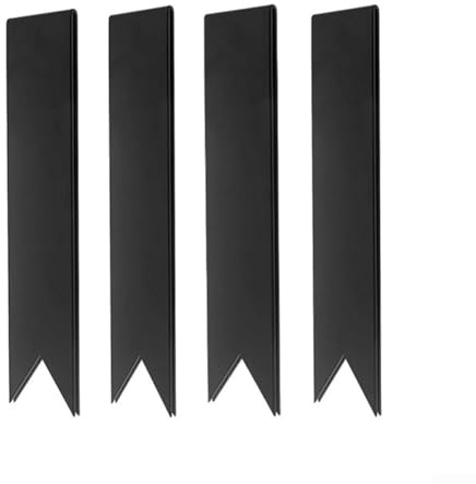 Yuanpgky Lot de 4 piquets de bordure de jardin en métal pour fixation de bordures de jardin, compatibles avec 15,2 cm, 20,3 cm, 35,6 cm, clips de connecteur robustes et résistants à la rouille, 41,1