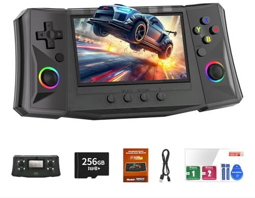 RegiisJoy R50 Ultra 50000 in 1 Handheld Game Console, 4.5 Inch IPS Screen Retro Gaming Consoles Main Emulators, Portable Mini Pocket Arcade Linux System