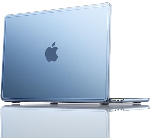 EooCoo für MacBook Air 13 Zoll Hülle M5 M4 M3 M2 2026-2022 Laptop Case | [Exakte Passform & Bruchfeste Ecken] Matt Hartschalen Schutzhülle Zubehör Kompatibel mit Mac Book Air 13,6, Himmelblau